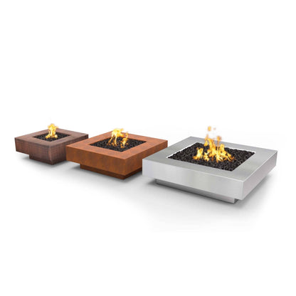 The Outdoor Plus Fire Features The Outdoor Plus 36", 48", 60" Square Cabo Fire Pit  - Metal Collection / OPT-CBSQxxCPR, OPT-CBSQxxCS, OPT-CBSQxxSS, OPT-CBSQxxPC