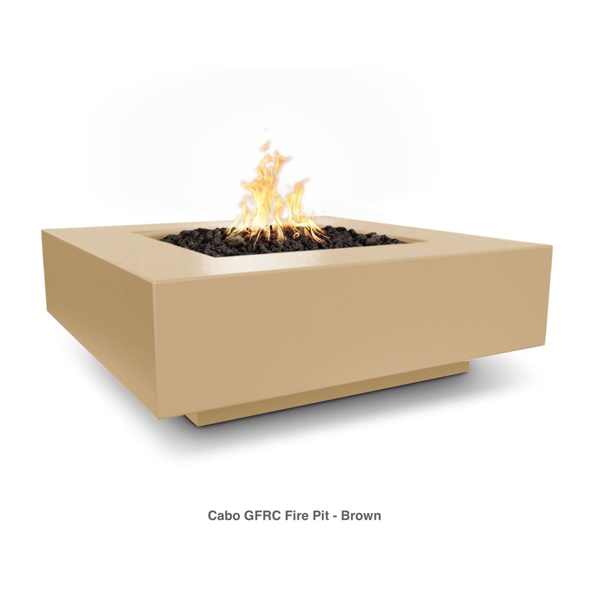 The Outdoor Plus Fire Features The Outdoor Plus 36", 48" Square Cabo Fire Pit - GFRC Concrete / OPT-CBSQxx, OPT-CBSQxxFSML, OPT-CBSQxxFSEN, OPT-CBSQxxE12V, OPT-CBSQxxEKIT