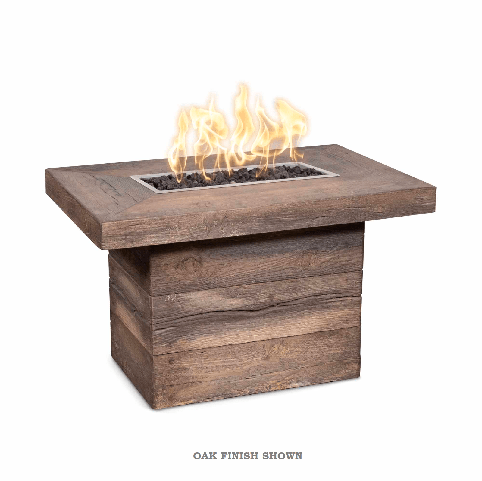 The Outdoor Plus Fire Features The Outdoor Plus 36" Alberta Fire Table Wood Grain Concrete / OPT-ALB36, OPT-ALB36FSML, OPT-ALB36FSEN, OPT-ALB36E12V, OPT-ALB36EKIT