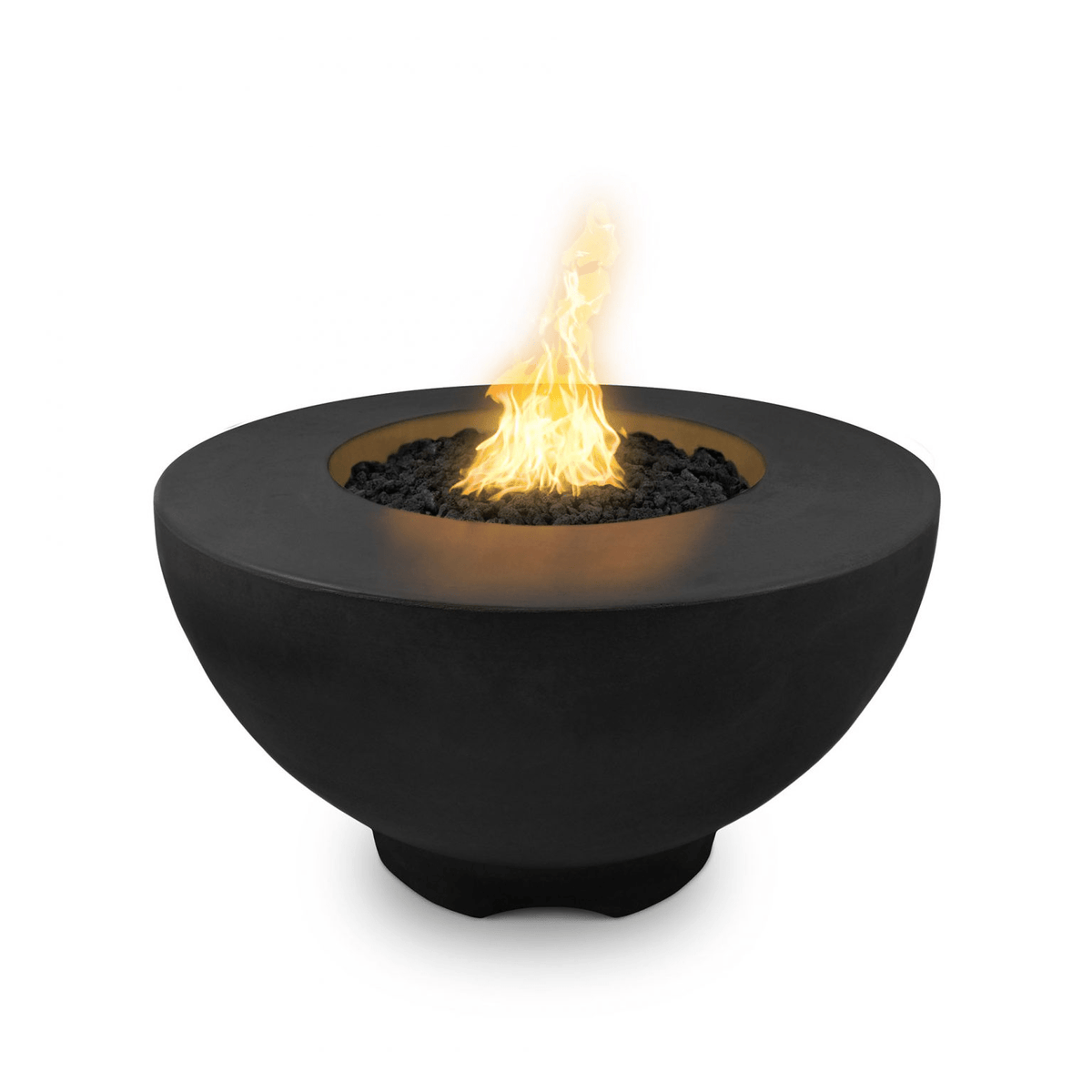 The Outdoor Plus Fire Features Black (-BLK) / Match Lit Ignition / Liquid Propane The Outdoor Plus 37&quot; Round Sienna Fire Pit in Solid Concrete Finishes / OPT-RF37, OPT-RF37FSML, OPT-RF37FSEN, OPT-RF37E12V, OPT-RF37EKIT