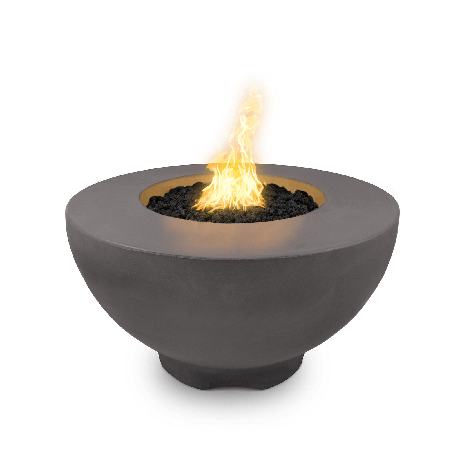 The Outdoor Plus Fire Features Chestnut (-CST) / Match Lit Ignition / Liquid Propane The Outdoor Plus 37" Round Sienna Fire Pit in Solid Concrete Finishes / OPT-RF37, OPT-RF37FSML, OPT-RF37FSEN, OPT-RF37E12V, OPT-RF37EKIT