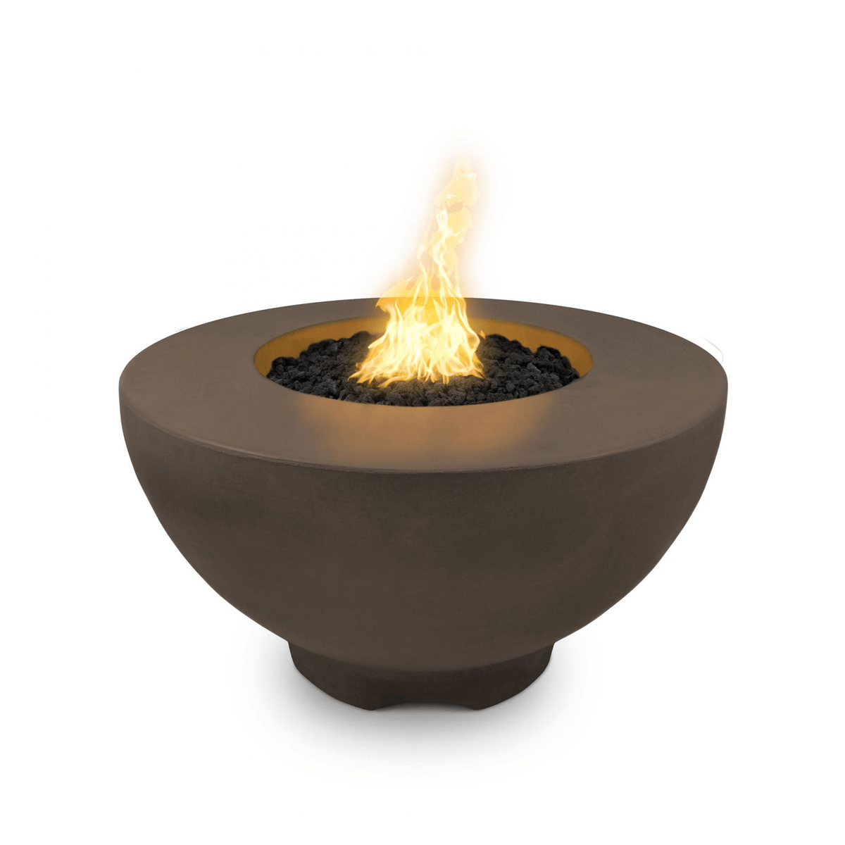 The Outdoor Plus Fire Features Chocolate (-CHC) / Match Lit Ignition / Liquid Propane The Outdoor Plus 37&quot; Round Sienna Fire Pit in Solid Concrete Finishes / OPT-RF37, OPT-RF37FSML, OPT-RF37FSEN, OPT-RF37E12V, OPT-RF37EKIT