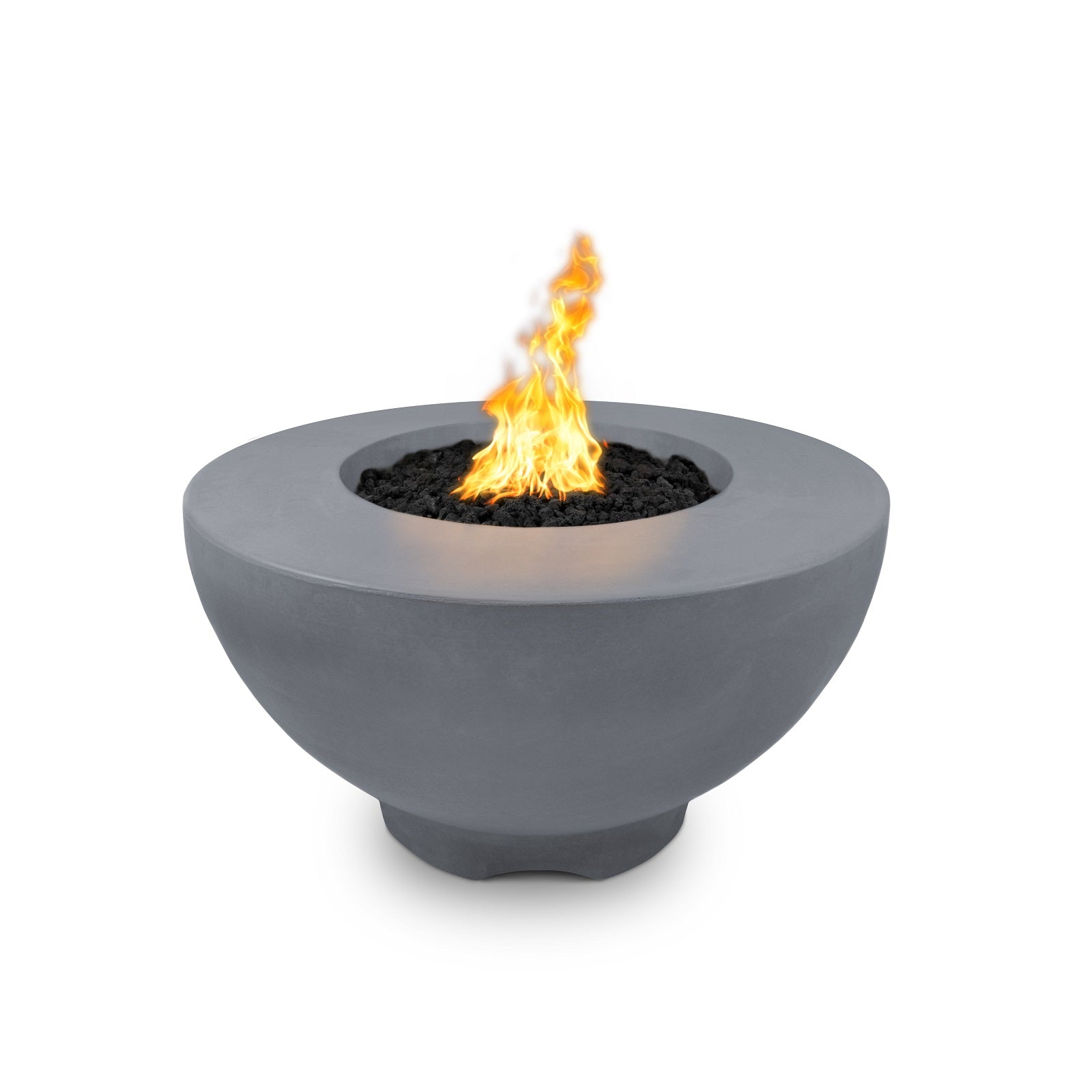 The Outdoor Plus Fire Features Gray (-GRY) / Match Lit Ignition / Liquid Propane The Outdoor Plus 37" Round Sienna Fire Pit in Solid Concrete Finishes / OPT-RF37, OPT-RF37FSML, OPT-RF37FSEN, OPT-RF37E12V, OPT-RF37EKIT
