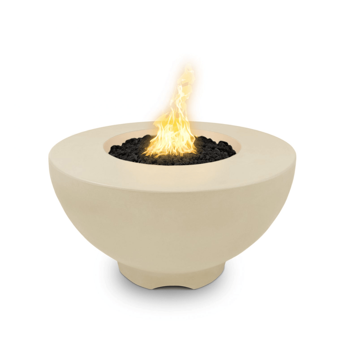 The Outdoor Plus Fire Features Vanilla (-VAN) / Match Lit Ignition / Liquid Propane The Outdoor Plus 37&quot; Round Sienna Fire Pit in Solid Concrete Finishes / OPT-RF37, OPT-RF37FSML, OPT-RF37FSEN, OPT-RF37E12V, OPT-RF37EKIT