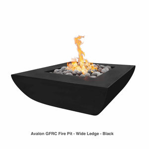 The Outdoor Plus Fire Features The Outdoor Plus 42" Avalon Wide Ledge Concrete Fire Pit / OPT-AVWLFP4242, OPT-AVWLFP4242FSML, OPT-AVWLFP4242FSEN, OPT-AVWLFP4242E12V, OPT-AVWLFP4242EKIT