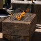 The Outdoor Plus Fire Features The Outdoor Plus 48", 60", 72", 84", 96", 108", 120" Rectangular Wood Grain GFRC Concrete Catalina Fire Pit / OPT-CTL48, OPT-CTL60, OPT-CTL72, OPT-CTL84, OPT-CTL96, OPT-CTL108, OPT-CTL120