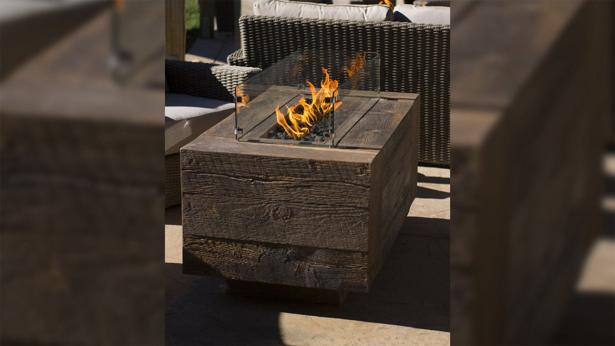 The Outdoor Plus Fire Features The Outdoor Plus 48&quot;, 60&quot;, 72&quot;, 84&quot;, 96&quot;, 108&quot;, 120&quot; Rectangular Wood Grain GFRC Concrete Catalina Fire Pit / OPT-CTL48, OPT-CTL60, OPT-CTL72, OPT-CTL84, OPT-CTL96, OPT-CTL108, OPT-CTL120