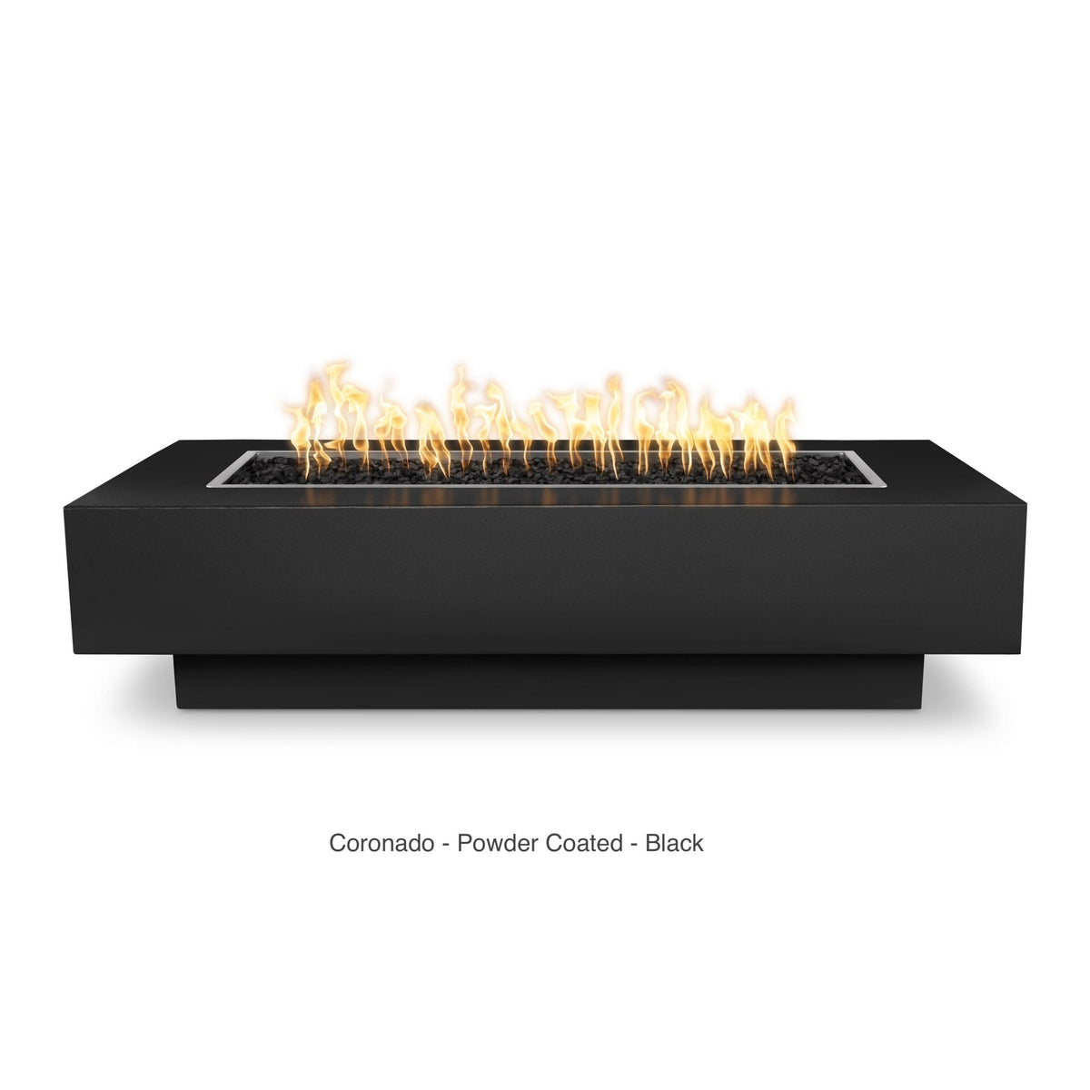 The Outdoor Plus Fire Features The Outdoor Plus 48&quot;, 60&quot;, 72&quot;, 84&quot;, 96&quot;, 108&quot; Rectangular Coronado Fire Pit  - Metal Collection / OPT-CORCPRxx, OPT-CORCSxx, OPT-CORSSxx, OPT-CORPCxx