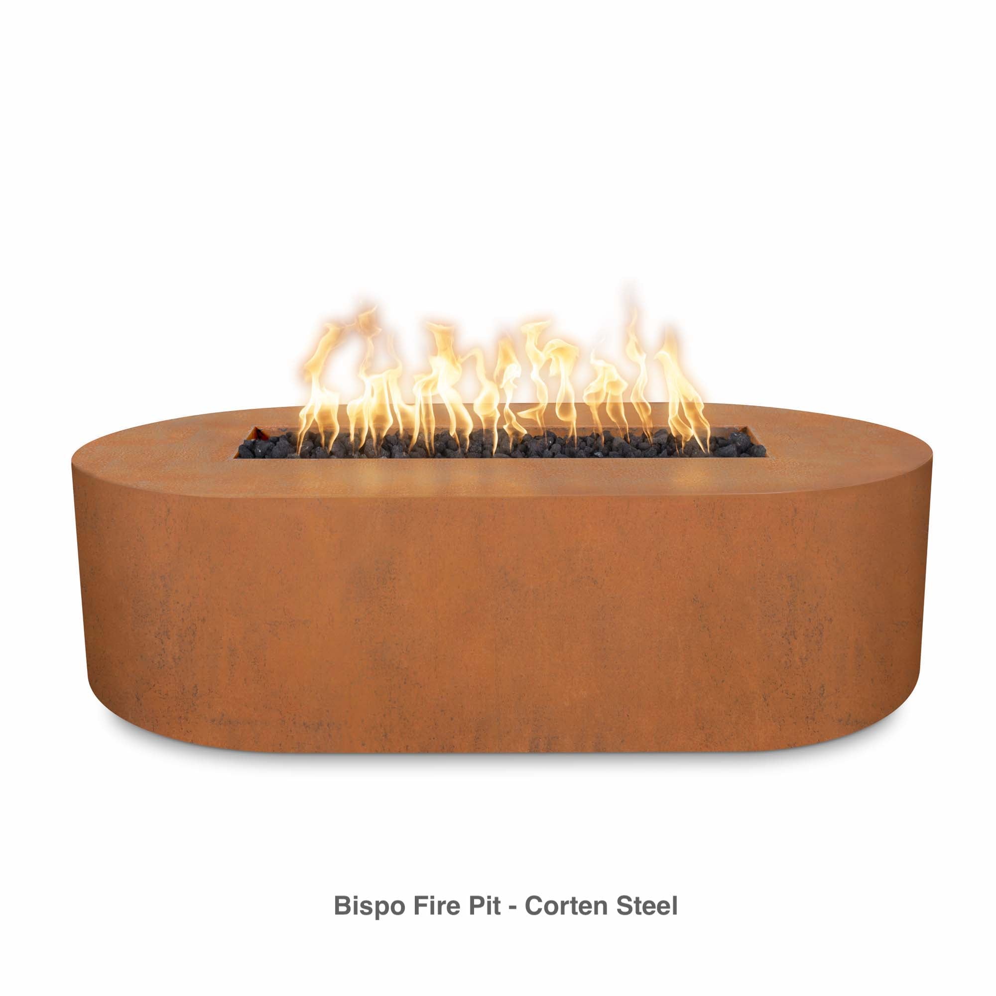The Outdoor Plus Fire Features The Outdoor Plus 48", 60", 72", 84" Rectangular Bispo Fire Pit - Metal Collection / OPT-BSPCPRxx, OPT-BSPCSxx, OPT-BSPSSxx, OPT-BSPPCxx
