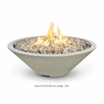 The Outdoor Plus Fire Features The Outdoor Plus 48", 60" Round Cazo Narrow Ledge GFRC Concrete & Metal Powder Coat Fire Pit / OPT-CZNL48, OPT-CZNL60, OPT-CZNLPC48, OPT-CZNLPC60