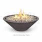 The Outdoor Plus Fire Features The Outdoor Plus 48", 60" Round Cazo Narrow Ledge GFRC Concrete & Metal Powder Coat Fire Pit / OPT-CZNL48, OPT-CZNL60, OPT-CZNLPC48, OPT-CZNLPC60