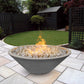 The Outdoor Plus Fire Features The Outdoor Plus 48", 60" Round Cazo Narrow Ledge GFRC Concrete & Metal Powder Coat Fire Pit / OPT-CZNL48, OPT-CZNL60, OPT-CZNLPC48, OPT-CZNLPC60