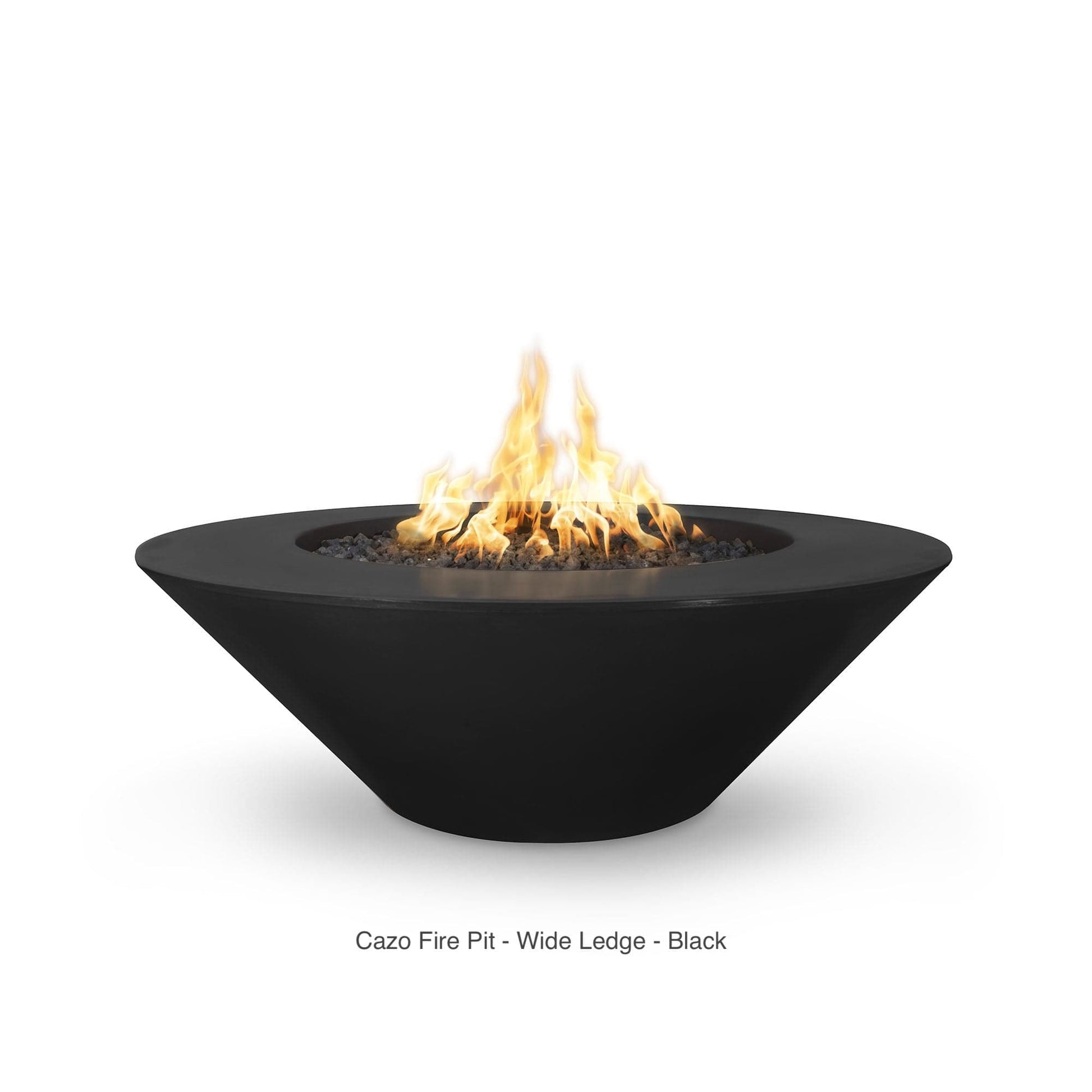 The Outdoor Plus Fire Features The Outdoor Plus 48", 60" Round Cazo Wide Ledge GFRC Concrete & Metal Powder Coat Fire Pit / OPT-CZ48, OPT-CZ60, OPT-CZPC48, OPT-CZPC60