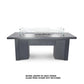 The Outdoor Plus Fire Features Match Lit Ignition / Gray (-GRY) / Natural Gas The Outdoor Plus 48" Alameda Linear Powder Coated Rectangle Fire Table / OPT-ALMPC48, OPT-ALMPC48FSML, OPT-ALMPC48FSEN, OPT-ALMPC48E12V, OPT-ALMPC48EKIT