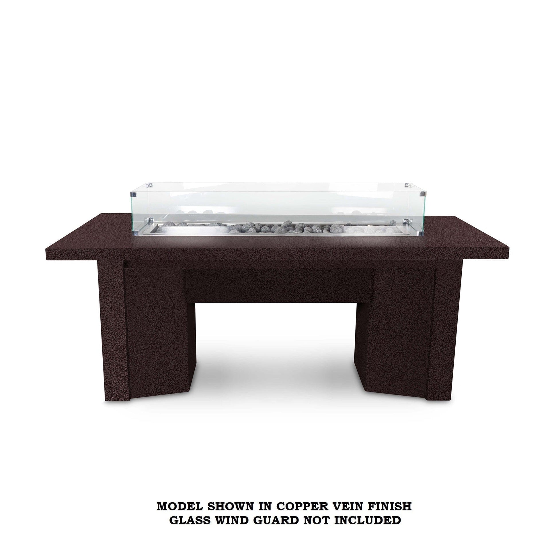 The Outdoor Plus Fire Features Match Lit Ignition / Copper Vein (-CPV) / Natural Gas The Outdoor Plus 48" Alameda Linear Powder Coated Rectangle Fire Table / OPT-ALMPC48, OPT-ALMPC48FSML, OPT-ALMPC48FSEN, OPT-ALMPC48E12V, OPT-ALMPC48EKIT
