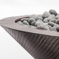 The Outdoor Plus Fire Features The Outdoor Plus 48" Round Cazo Copper Narrow Ledge Fire Pit / OPT-RHC48, OPT-RHC48FSML, OPT-RHC48FSEN, OPT-RHC48E12V, OPT-RHC48EKIT