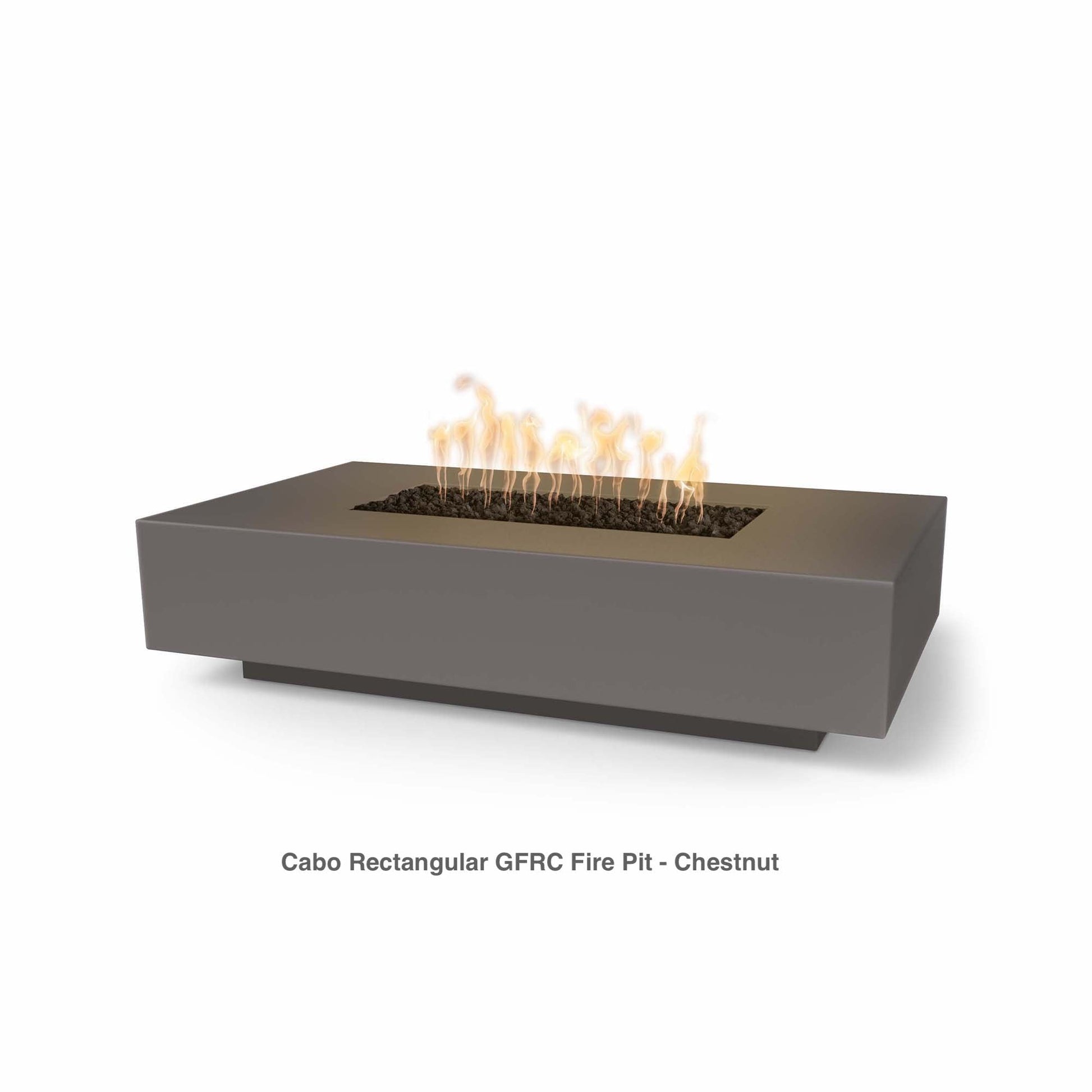 The Outdoor Plus Fire Features The Outdoor Plus 56", 66", 90" Rectangular Cabo Fire Pit - GFRC Concrete / OPT-CBLNxx, OPT-CBLNxxFSML, OPT-CBLNxxFSEN, OPT-CBLNxxE12V, OPT-CBLNxxEKIT
