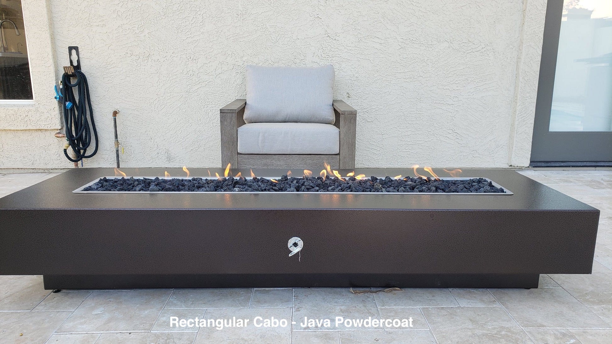 The Outdoor Plus Fire Features The Outdoor Plus 56", 66", 90" Rectangular Cabo Fire Pit - Metal Collection / OPT-CBLNxxCPR, OPT-CBLNxxCS, OPT-CBLNxxSS, OPT-CBLNxxPC