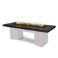 The Outdoor Plus Fire Features Black (-BLK) / White Powder Coated Steel (-WHT) The Outdoor Plus 60" Alameda Fire Table Smooth Concrete in Liquid Propane - Match Lit with Flame Sense System / OPT-ALMGFRC60FSML-LP