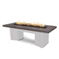 The Outdoor Plus Fire Features Chestnut (-CST) / White Powder Coated Steel (-WHT) The Outdoor Plus 60" Alameda Fire Table Smooth Concrete in Liquid Propane - Match Lit with Flame Sense System / OPT-ALMGFRC60FSML-LP