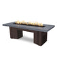 The Outdoor Plus Fire Features Gray (-GRY) / Copper Vein Powder Coated Steel (-CPV) The Outdoor Plus 60" Alameda Fire Table Smooth Concrete in Liquid Propane - Match Lit with Flame Sense System / OPT-ALMGFRC60FSML-LP