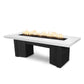 The Outdoor Plus Fire Features Limestone (-LIM) / Black Powder Coated Steel (-BLK) The Outdoor Plus 60" Alameda Fire Table Smooth Concrete in Liquid Propane - Match Lit with Flame Sense System / OPT-ALMGFRC60FSML-LP