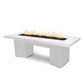 The Outdoor Plus Fire Features Limestone (-LIM) / White Powder Coated Steel (-WHT) The Outdoor Plus 60" Alameda Fire Table Smooth Concrete in Liquid Propane - Match Lit with Flame Sense System / OPT-ALMGFRC60FSML-LP
