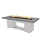 The Outdoor Plus Fire Features Natural Gray (-NGY) / White Powder Coated Steel (-WHT) The Outdoor Plus 60" Alameda Fire Table Smooth Concrete in Liquid Propane - Match Lit with Flame Sense System / OPT-ALMGFRC60FSML-LP