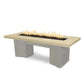 The Outdoor Plus Fire Features Vanilla (-VAN) / Pewter Powder Coated Steel (-PEW) The Outdoor Plus 60" Alameda Fire Table Smooth Concrete in Liquid Propane - Match Lit with Flame Sense System / OPT-ALMGFRC60FSML-LP