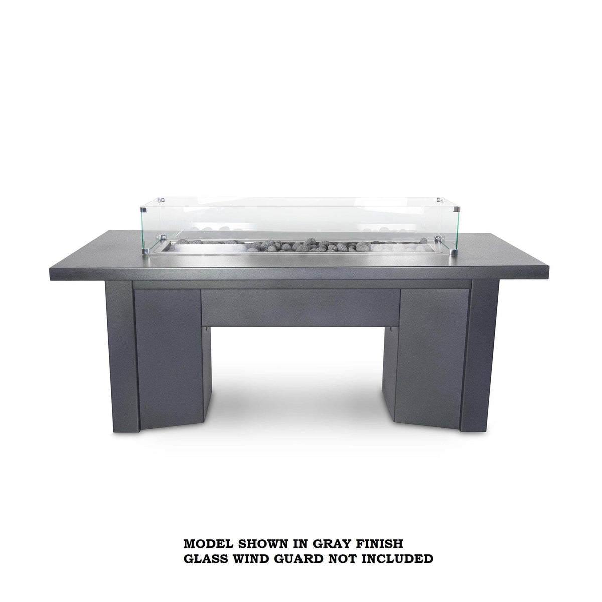 The Outdoor Plus Fire Features Match Lit Ignition / Gray (-GRY) / Natural Gas The Outdoor Plus 60&quot; Alameda Linear Powder Coated Rectangle Fire Table / OPT-ALMPC60, OPT-ALMPC60FSML, OPT-ALMPC60FSEN, OPT-ALMPC60E12V, OPT-ALMPC60EKIT