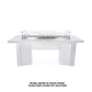 The Outdoor Plus Fire Features Match Lit Ignition / White (-WHT) / Natural Gas The Outdoor Plus 60" Alameda Linear Powder Coated Rectangle Fire Table / OPT-ALMPC60, OPT-ALMPC60FSML, OPT-ALMPC60FSEN, OPT-ALMPC60E12V, OPT-ALMPC60EKIT