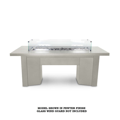 The Outdoor Plus Fire Features Match Lit Ignition / Pewter (-PEW) / Natural Gas The Outdoor Plus 60" Alameda Linear Powder Coated Rectangle Fire Table / OPT-ALMPC60, OPT-ALMPC60FSML, OPT-ALMPC60FSEN, OPT-ALMPC60E12V, OPT-ALMPC60EKIT