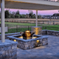 The Outdoor Plus Fire Features The Outdoor Plus 60" Olympian Square 4-Way Spill Copper Fire & Water Fountain - Low Voltage Electronic Ignition / OPT-OLS60SE