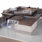 The Outdoor Plus Fire Features The Outdoor Plus 60" Olympian Square 4-Way Spill Copper Fire & Water Fountain - Low Voltage Electronic Ignition / OPT-OLS60SE