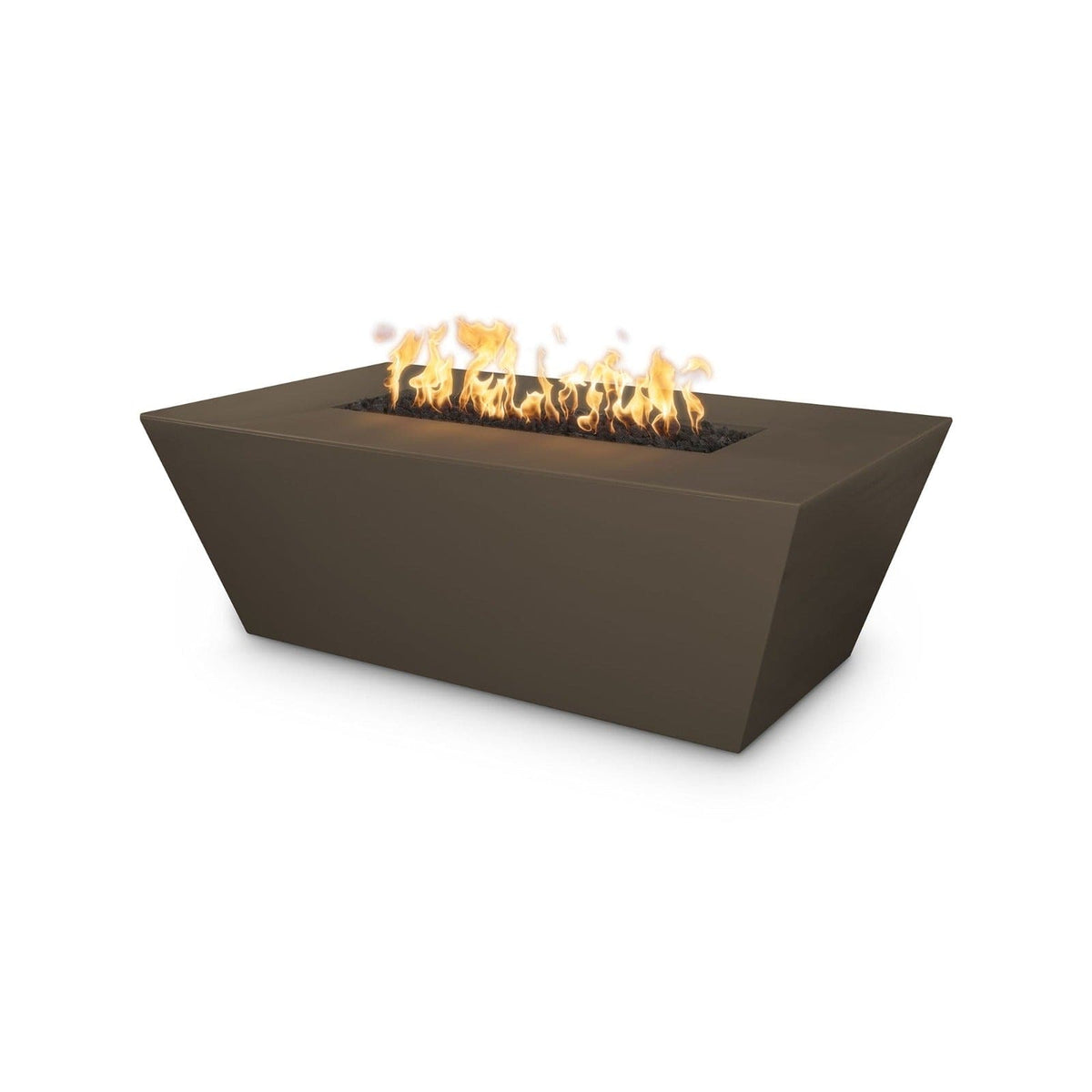 The Outdoor Plus Fire Features Chocolate (-CHC) / Match Lit Ignition / Liquid Propane The Outdoor Plus 60&quot; Rectangular Angelus Fire Pit in Solid Concrete Finishes - GFRC Concrete / OPT-AGLGF60, OPT-AGLGF60FSML, OPT-AGLGF60FSEN, OPT-AGLGF60E12V, OPT-AGLGF60EKIT