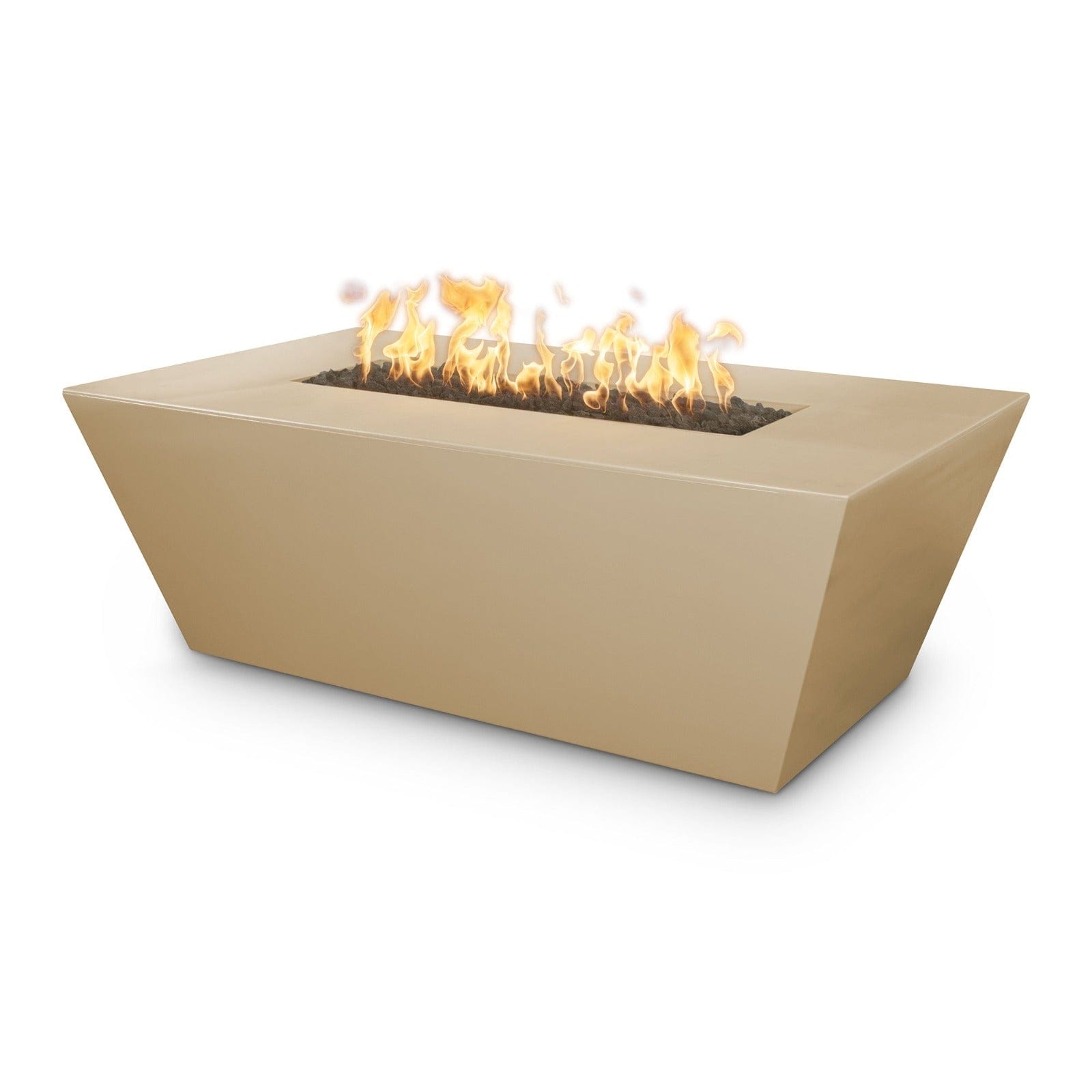 The Outdoor Plus Fire Features Brown (-BRN) / Match Lit Ignition / Liquid Propane The Outdoor Plus 60" Rectangular Angelus Fire Pit in Solid Concrete Finishes - GFRC Concrete / OPT-AGLGF60, OPT-AGLGF60FSML, OPT-AGLGF60FSEN, OPT-AGLGF60E12V, OPT-AGLGF60EKIT