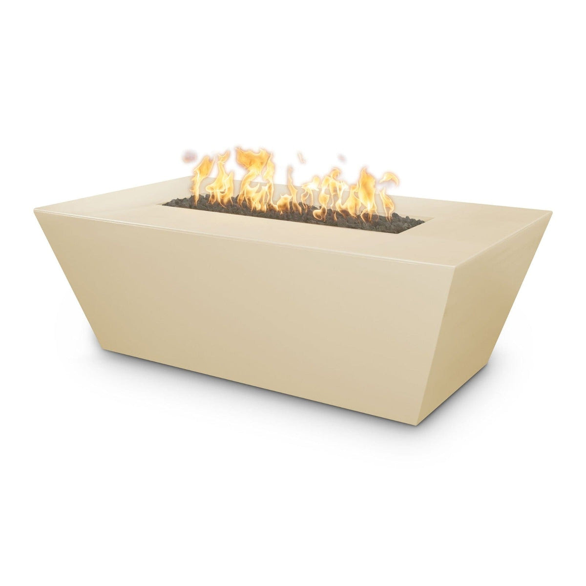 The Outdoor Plus Fire Features Vanilla (-VAN) / Match Lit Ignition / Liquid Propane The Outdoor Plus 60&quot; Rectangular Angelus Fire Pit in Solid Concrete Finishes - GFRC Concrete / OPT-AGLGF60, OPT-AGLGF60FSML, OPT-AGLGF60FSEN, OPT-AGLGF60E12V, OPT-AGLGF60EKIT
