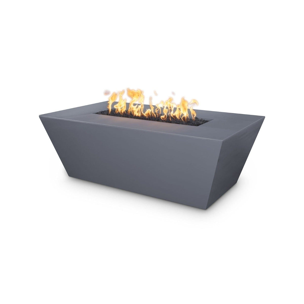 The Outdoor Plus Fire Features Gray (-GRY) / Match Lit Ignition / Liquid Propane The Outdoor Plus 60&quot; Rectangular Angelus Fire Pit in Solid Concrete Finishes - GFRC Concrete / OPT-AGLGF60, OPT-AGLGF60FSML, OPT-AGLGF60FSEN, OPT-AGLGF60E12V, OPT-AGLGF60EKIT