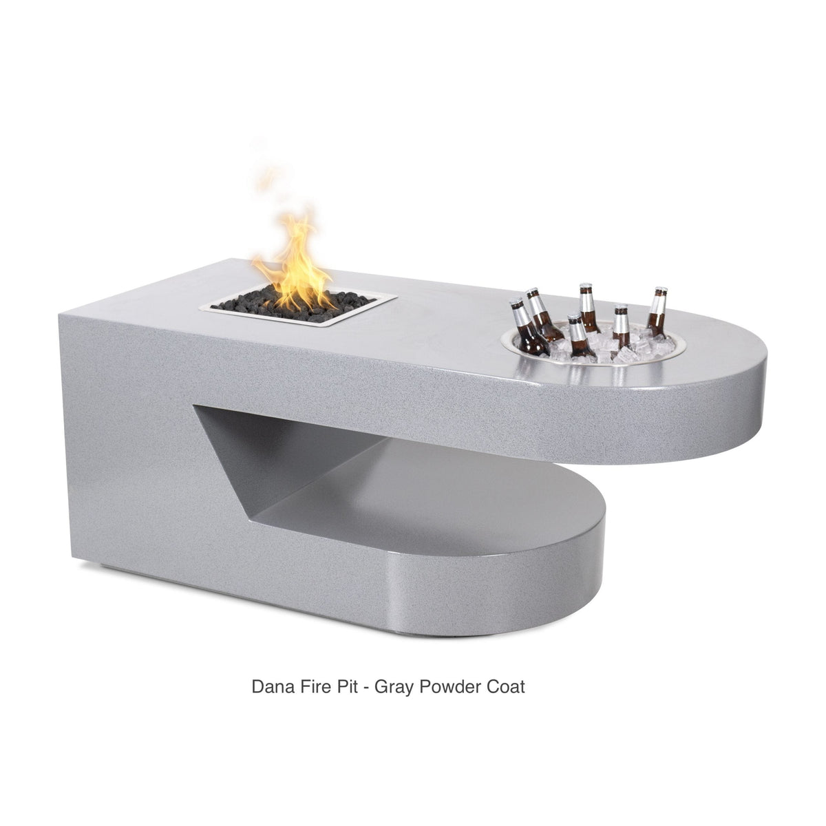 The Outdoor Plus Fire Features The Outdoor Plus 60&quot; Rectangular Dana Fire Table - Metal Collection / OPT-DANCPR60, OPT-DANCS60, OPT-DANSS60, OPT-DANPC60