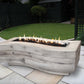 The Outdoor Plus Fire Features The Outdoor Plus 72" Rectangular Big Sur Fire Pit - Wood Grain GFRC Concrete / OPT-BGSR72, OPT-BGSR72FSML, OPT-BGSR72FSEN, OPT-BGSR72E12V, OPT-BGSR72EKIT