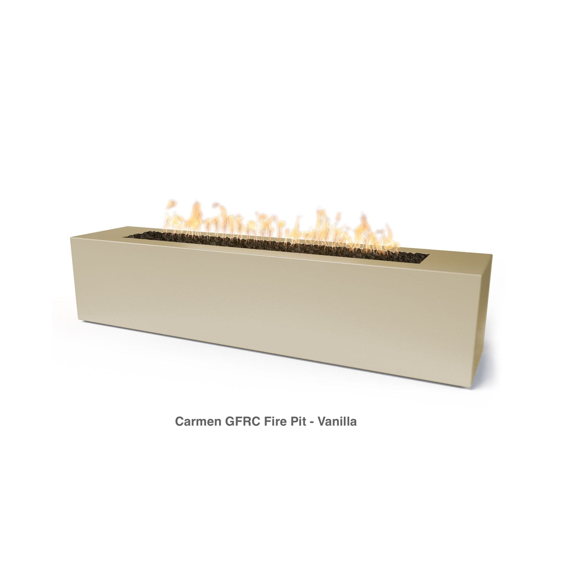 The Outdoor Plus Fire Features The Outdoor Plus 72" Rectangular Carmen Fire Pit - GRFC & Metal Collection / OPT-CRM72xx, OPT-CRMCPR72xx, OPT-CRMCS72xx, OPT-CRMSS72xx, OPT-CRMPC72xx