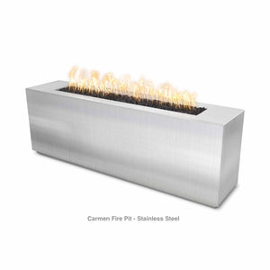 The Outdoor Plus Fire Features The Outdoor Plus 72" Rectangular Carmen Fire Pit - GRFC & Metal Collection / OPT-CRM72xx, OPT-CRMCPR72xx, OPT-CRMCS72xx, OPT-CRMSS72xx, OPT-CRMPC72xx