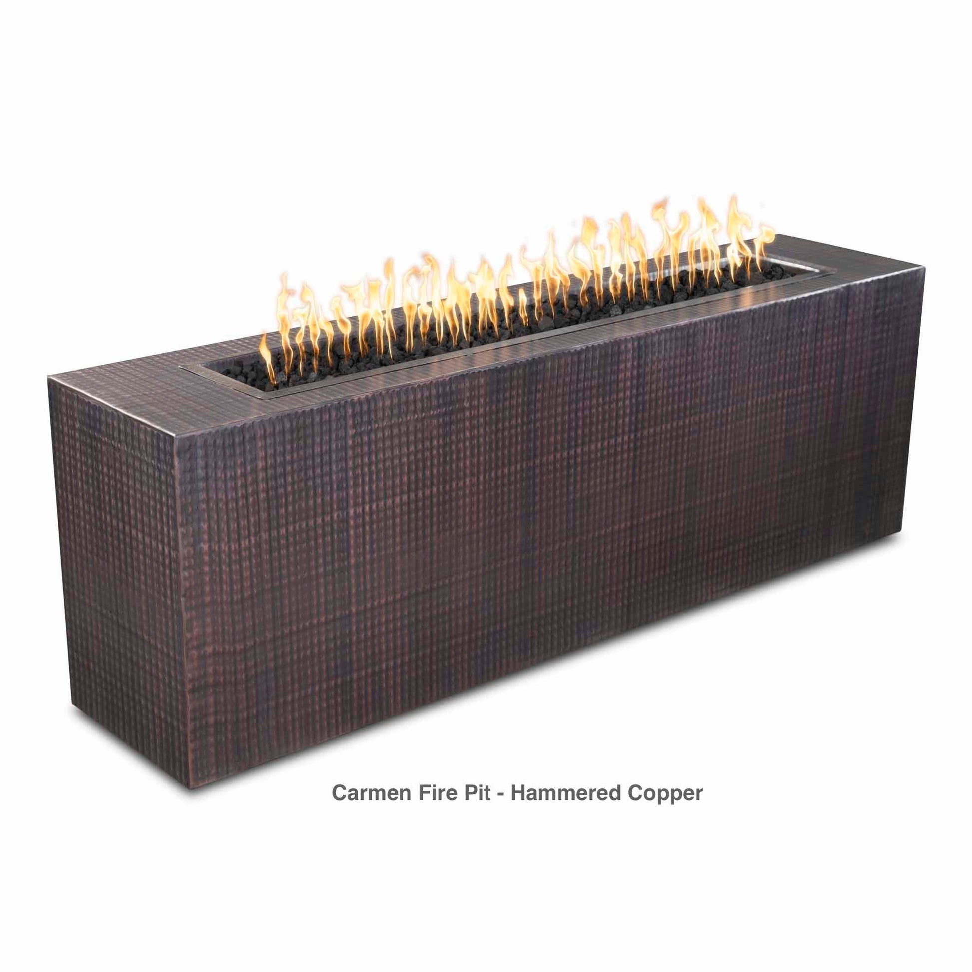 The Outdoor Plus Fire Features The Outdoor Plus 72" Rectangular Carmen Fire Pit - GRFC & Metal Collection / OPT-CRM72xx, OPT-CRMCPR72xx, OPT-CRMCS72xx, OPT-CRMSS72xx, OPT-CRMPC72xx
