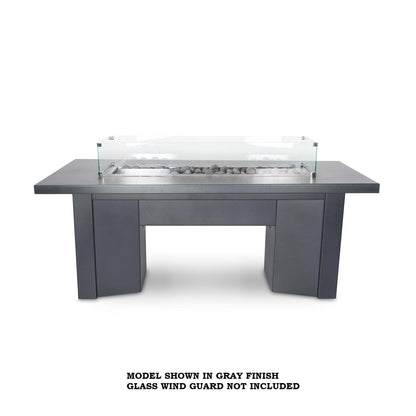 The Outdoor Plus Fire Features Match Lit Ignition / Gray (-GRY) / Natural Gas The Outdoor Plus 78" Alameda Linear Powder Coated Rectangle Fire Table / OPT-ALMPC78, OPT-ALMPC78FSML, OPT-ALMPC78FSEN, OPT-ALMPC78E12V, OPT-ALMPC78EKIT