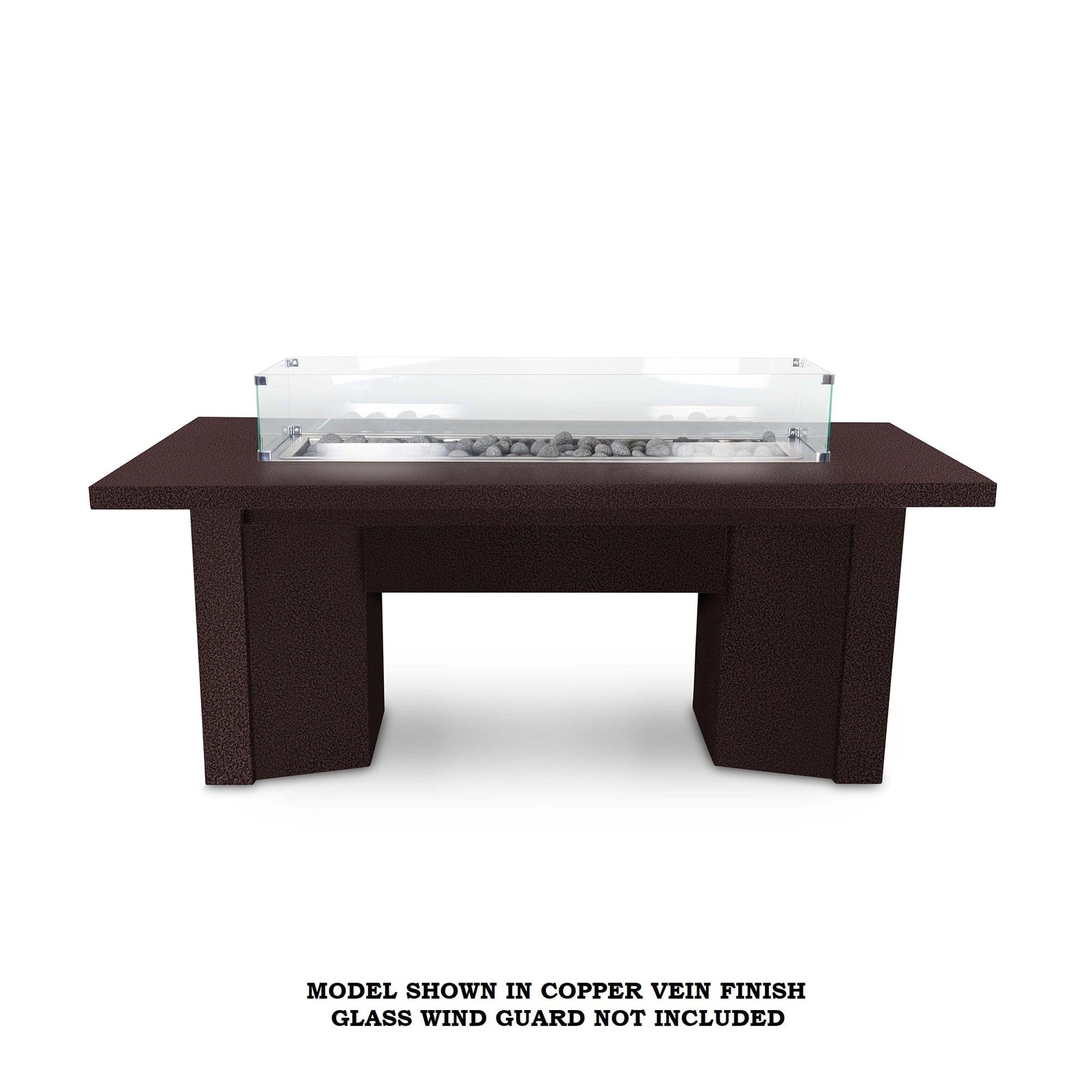 The Outdoor Plus Fire Features Match Lit Ignition / Copper Vein (-CPV) / Natural Gas The Outdoor Plus 78" Alameda Linear Powder Coated Rectangle Fire Table / OPT-ALMPC78, OPT-ALMPC78FSML, OPT-ALMPC78FSEN, OPT-ALMPC78E12V, OPT-ALMPC78EKIT