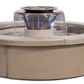 The Outdoor Plus Fire Features The Outdoor Plus 86" Round Olympian 360° Spill Copper Fire & Water Fountain with Concrete Base - Low Voltage Electronic Ignition / OPT-OLY86E12-RF