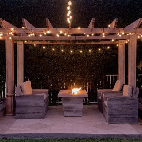 The Outdoor Plus Fire Features The Outdoor Plus CARSON WOOD GRAIN FIRE PIT