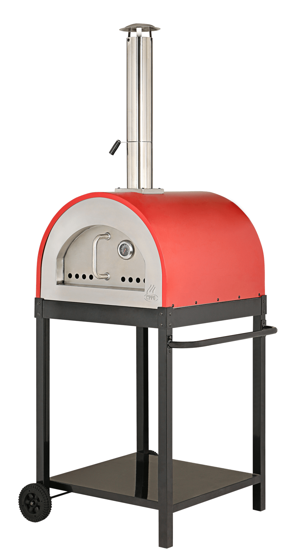 WPPO 47 Pizza Oven Brush w/ Wooden Handle & Stainless Steel Scraper -  WKBA-47W