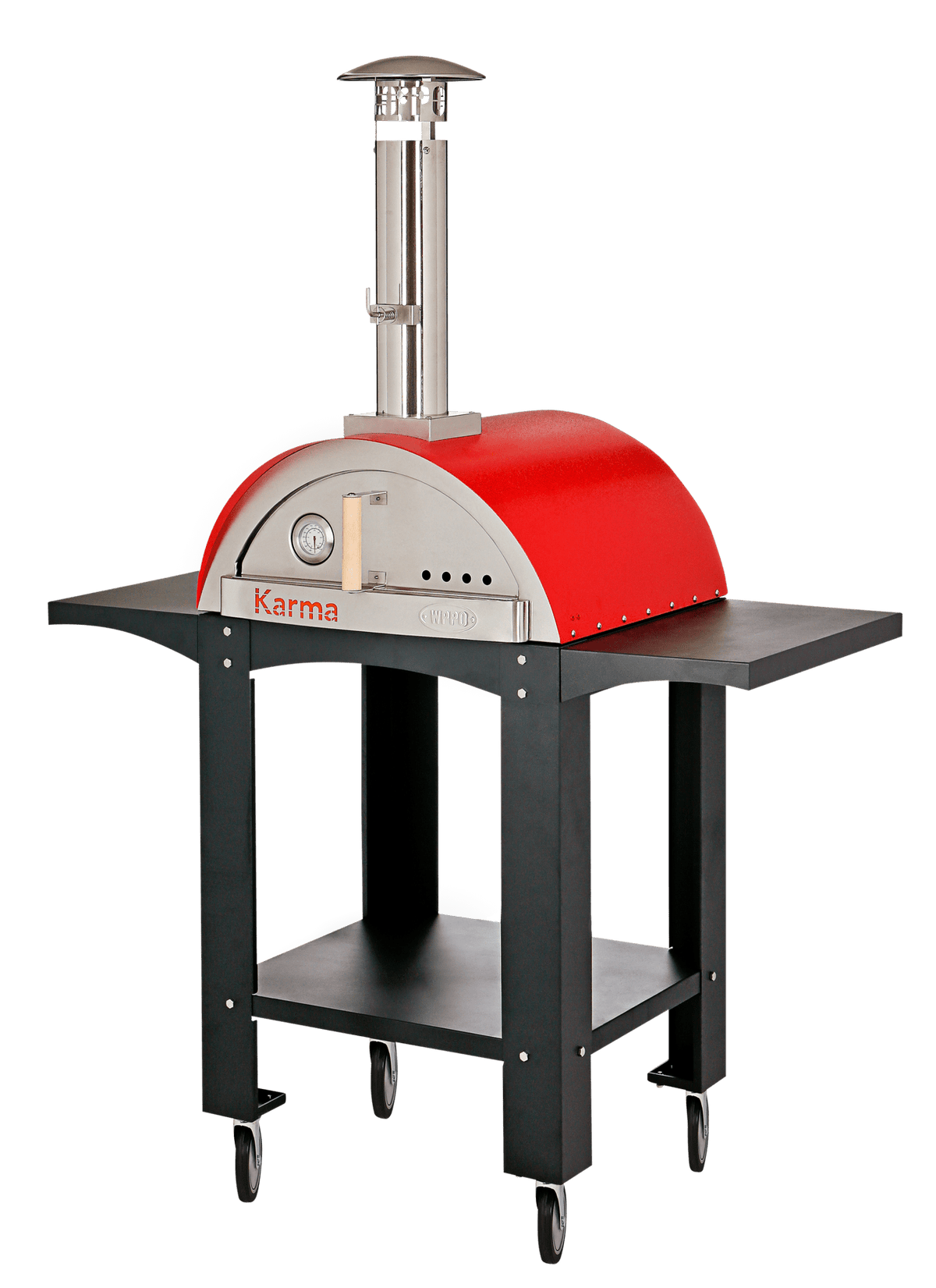 WPPO Pizza Ovens WPPO Karma 25-Inch Wood Fired Pizza Colored Ovens with Stand / WKK-01S-WS-Red, WKK-01S-WS-Black, WKK-01S-WS-Orange