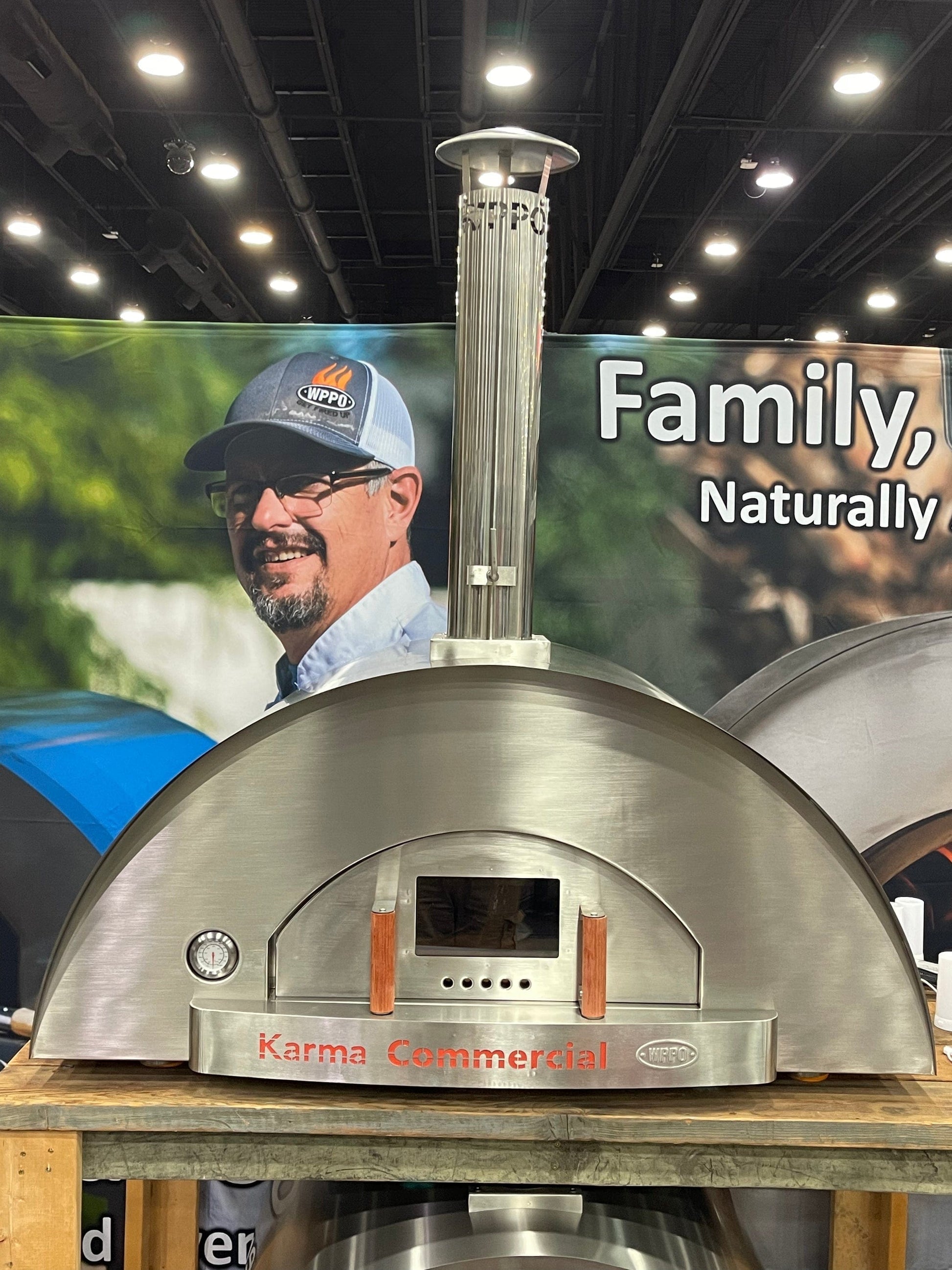 WPPO Pizza Ovens WPPO Karma 55-Inch Stainless Steel Commercial Wood Fired Pizza Oven / WKK-04COM